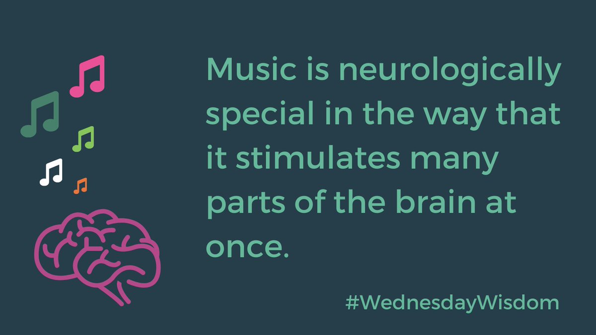 Music is neurologically special in the way that it stimulates many parts of the brain at once. 🧠🎵 This means that even if parts of the brain are damaged, music can still reach other parts.

💡More about the science of music &amp; dementia: ow.ly/SIt350CatjG

#WednesdayWisdom