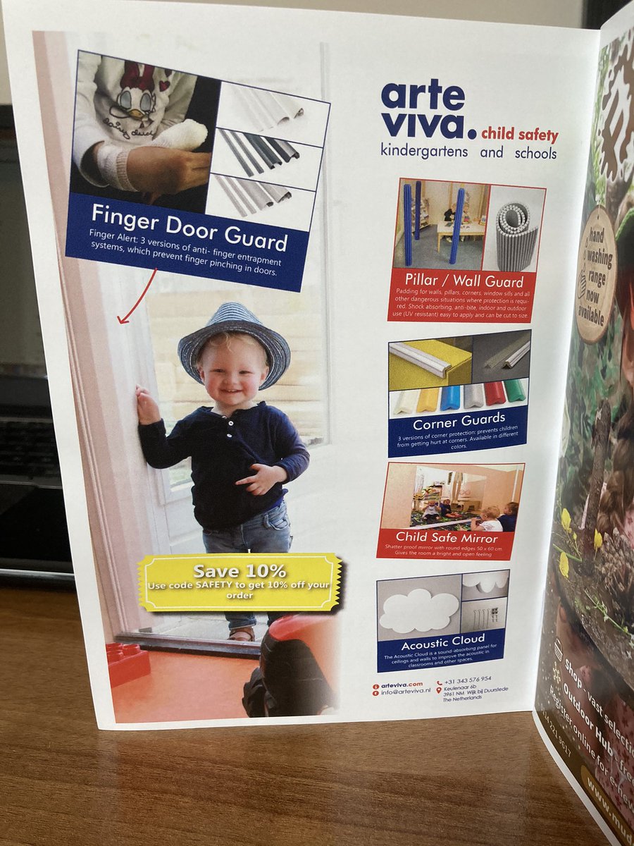 BuyersNursery's tweet image. @FingerAlert full page advert in the 2020/21 NurseryBuyersGuide directory.
#earlyyears #fingerprotection