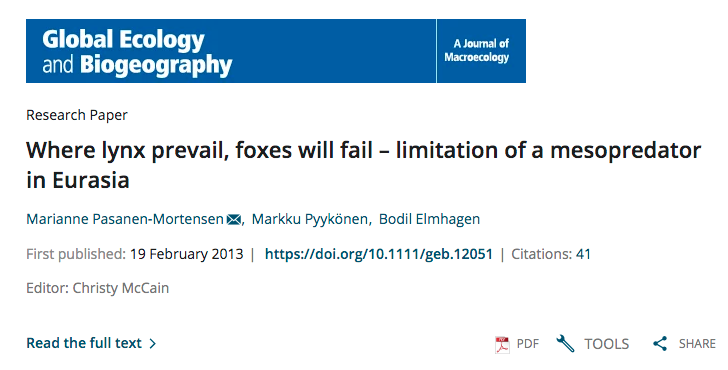 6. Better still, lynx actively remove large numbers of foxes – and drive others out, as has been documented in Belarus’ Naliboki Forest. The fox, a meso-predator of nests - & birds such as capercaillie chicks - is now firmly on the back paw. This wonderfully-named paper has more: