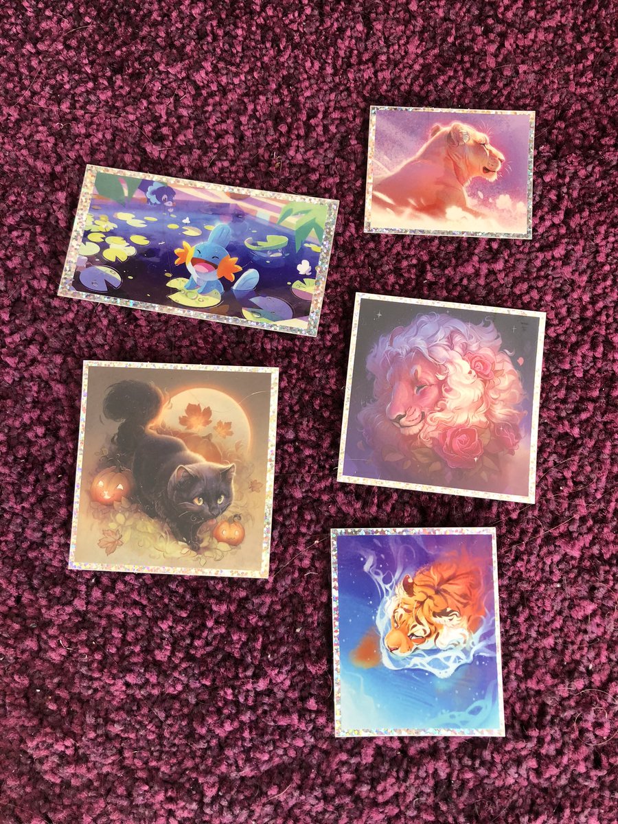 My lovely stickers from <a href="/puffygators/">Nana</a> arrived and I love them they are sooo pretty 💜!!!