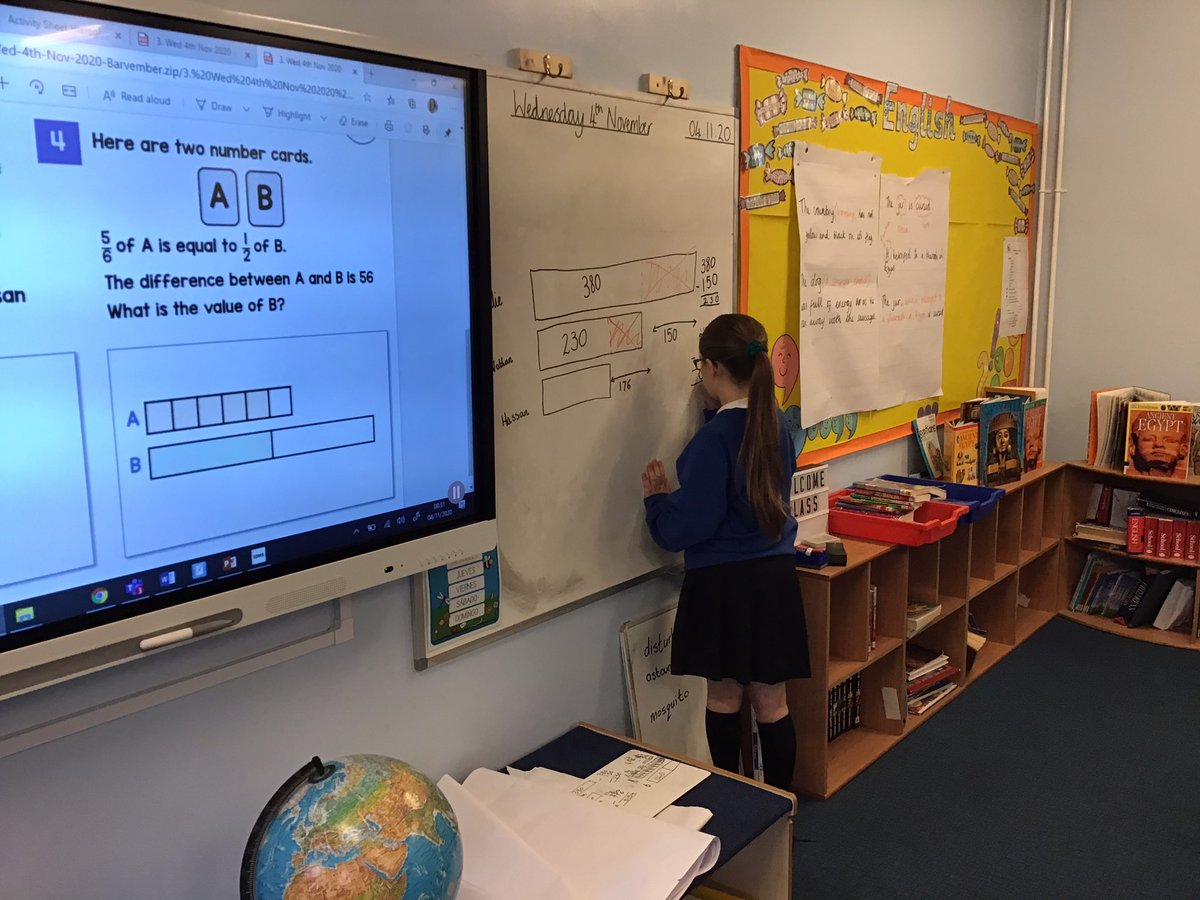 MilbornePort14's tweet photo. Wednesday’s morning challenge got our brains thinking. 💭🤯Exceptional demonstration by our year 5 pupil who solved today’s questions.  ✏️📚 #Barvember @WhiteRoseMaths https://t.co/kvdrdAQddG