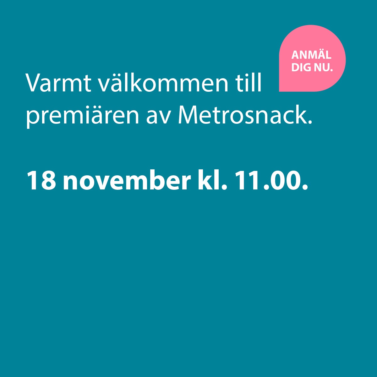 När blir Öresund en flaskhals för svensk industri? Missa inte premiären av Metrosnack den 18 nov med <a href="/andersaakesson/">Anders Åkesson</a>, <a href="/skogstransport/">Elin Swedlund</a>, Björn Westerberg och @KatrinS_J  om infrastruktur som på sikt stärker Sveriges konkurrenskraft. 
Läs mer och OSA på: bit.ly/2I06K0u