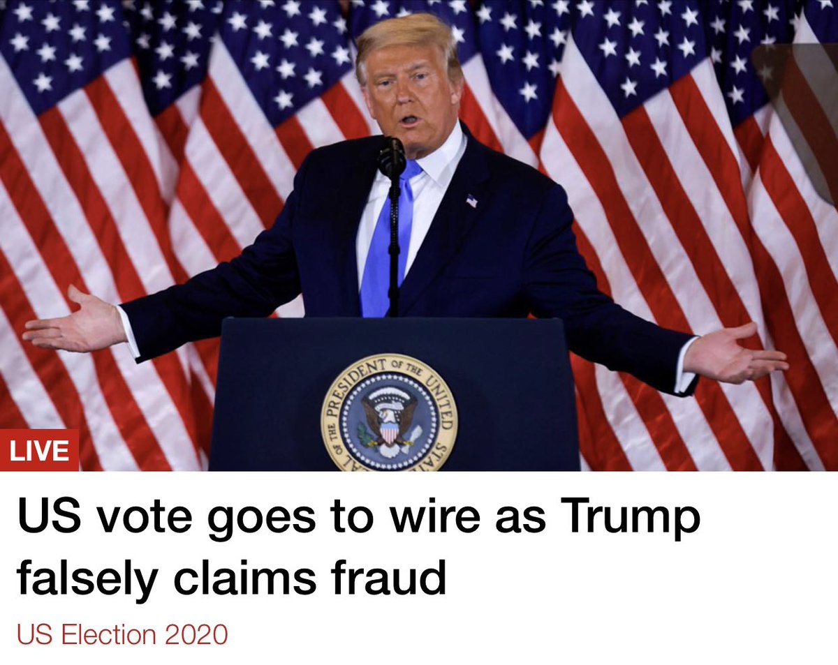Glad <a href="/BBCNews/">BBC News (UK)</a> is calling out <a href="/realDonaldTrump/">Donald J. Trump</a> Trump is the fraud!
