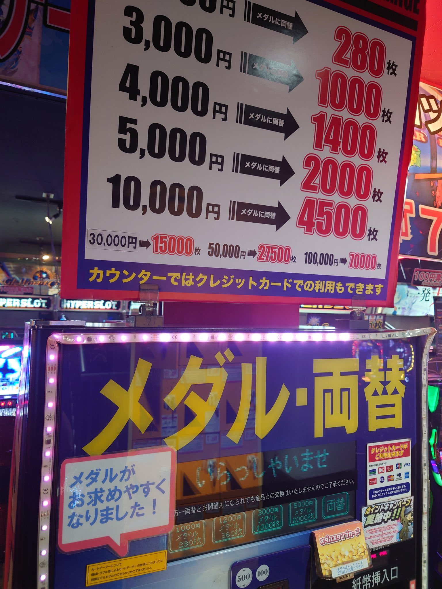 ドラマ八王子高倉店 料金変更のおしらせ メダル料金が新しく変更になりました 今までよりもお求めやすくなってます メダルスタンプカード等のオトクなイベントは引き続き実施中です メダル メダゲー メダルゲーム ゲーセン ドラマ八王子高倉店 料金変更のおしらせ メダル料金が新しく変更になりました 今までよりもお求めやすくなってます メダルスタンプカード等のオトクなイベントは引き続き実施中です メダル メダゲー メダルゲーム ゲーセン