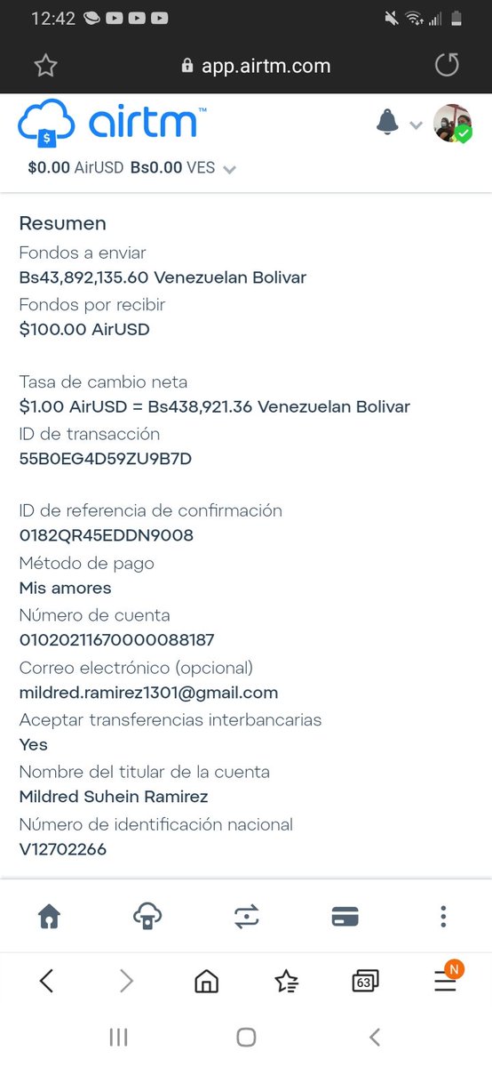 Mildred41709949's tweet photo. @Presidencia_VE Buenos días en mi caso si me cayó el segundo pago pero nunca me cayó a mi cuenta y mucho que me ayudó el primer pago como se hace hay le voy a mandar el estado de cuenta y como aparece en la cuenta de airtm en que me pueden ayudar a resolver mi caso https://t.co/7IRiZJnT44