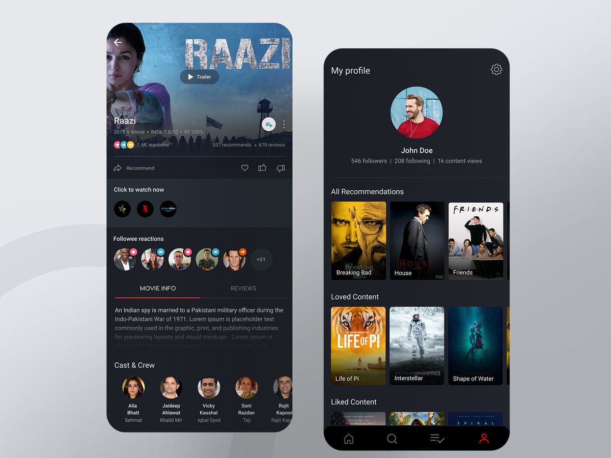 aufaitux's tweet photo. Always eager to work on interesting concepts. Here's a shot from Criddle App, a content discovery platform all the movie geeks.
#uidesign #uxdesign #mobileappdesign #mobileui #moviesapp #socialmediadesign #ux #uiuxdesignagencyindia #uiuxdesignagency #androidappdesign https://t.co/VydFMyu6N3