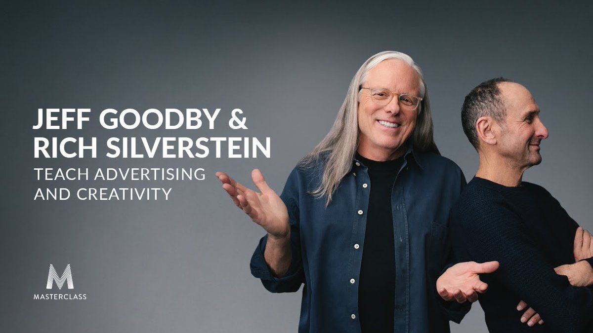 I did the amazing Goodby & Silverstein advertising Masterclass so you don’t have to. Here’s a thread with 15 of the most interesting insights from the class.