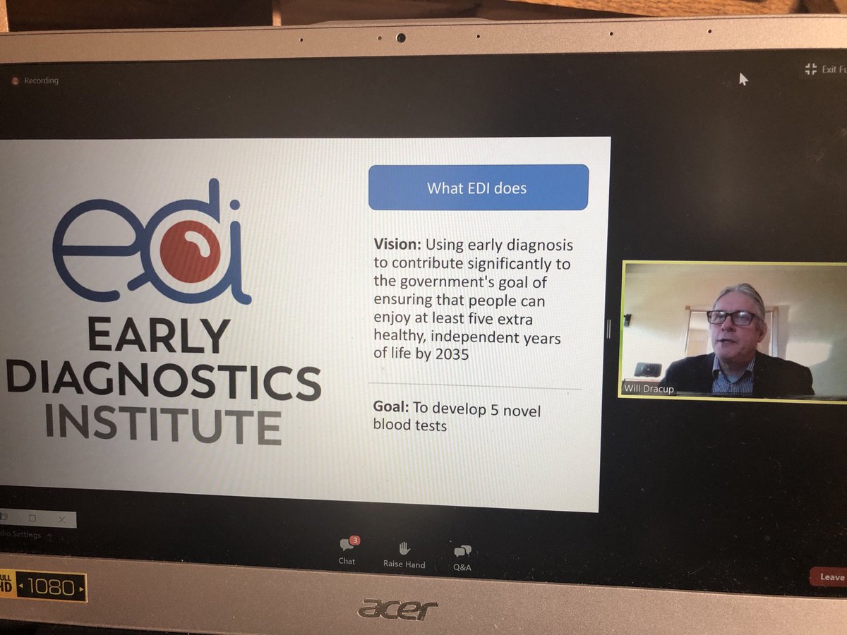 Bionow's tweet photo. @WillDracup speaking about #earlydiagnostics #EDI using early diagnosis to enable a longer healthier life @bionowevents https://t.co/i51YyTXywA