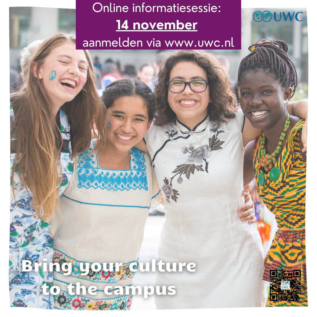 Nog een week en dan zijn vindt onze online informatiesessie plaats. 😍Wil jij UWC nog beter leren kennen, wil jij 2 jaar aan een internationale school studeren? Neem deel de informatiesessie over UWC. Aanmelden via: nl.uwc.org/aanmelden/info… 👈