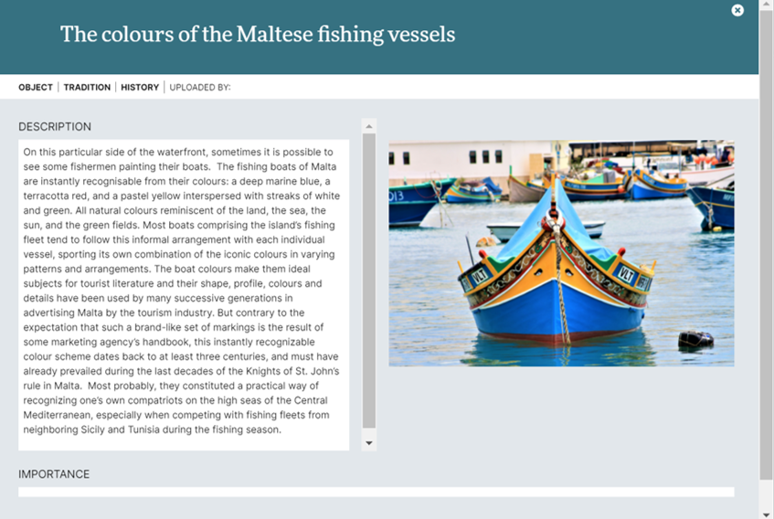 PericlesProject's tweet photo. Did you know you can explore &amp; create trails on our #MapYourHeritage portal? 

Check out this new trail in Malta called "Marsaxlokk's Waterfront". 

Use our interactive map to create, upload &amp; explore maritime #culturalheritage in 8 European regions!

https://t.co/0swbTStpAD https://t.co/ts1Nmx8rn6