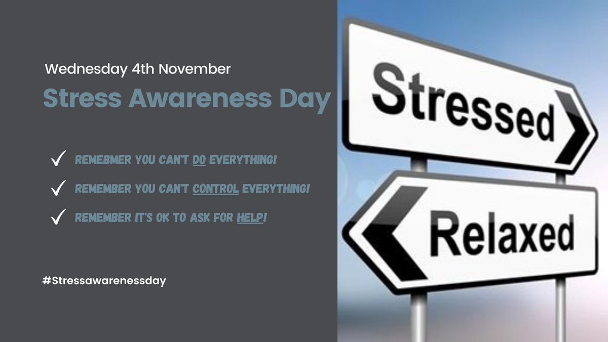 It's a stressful time right now and it's OK not to feel OK, but it's important to look after yourself.  It's also a good time to check in with your colleagues and friends who might be struggling too.  #StressAwarenessDay #everymindmatters #NHS