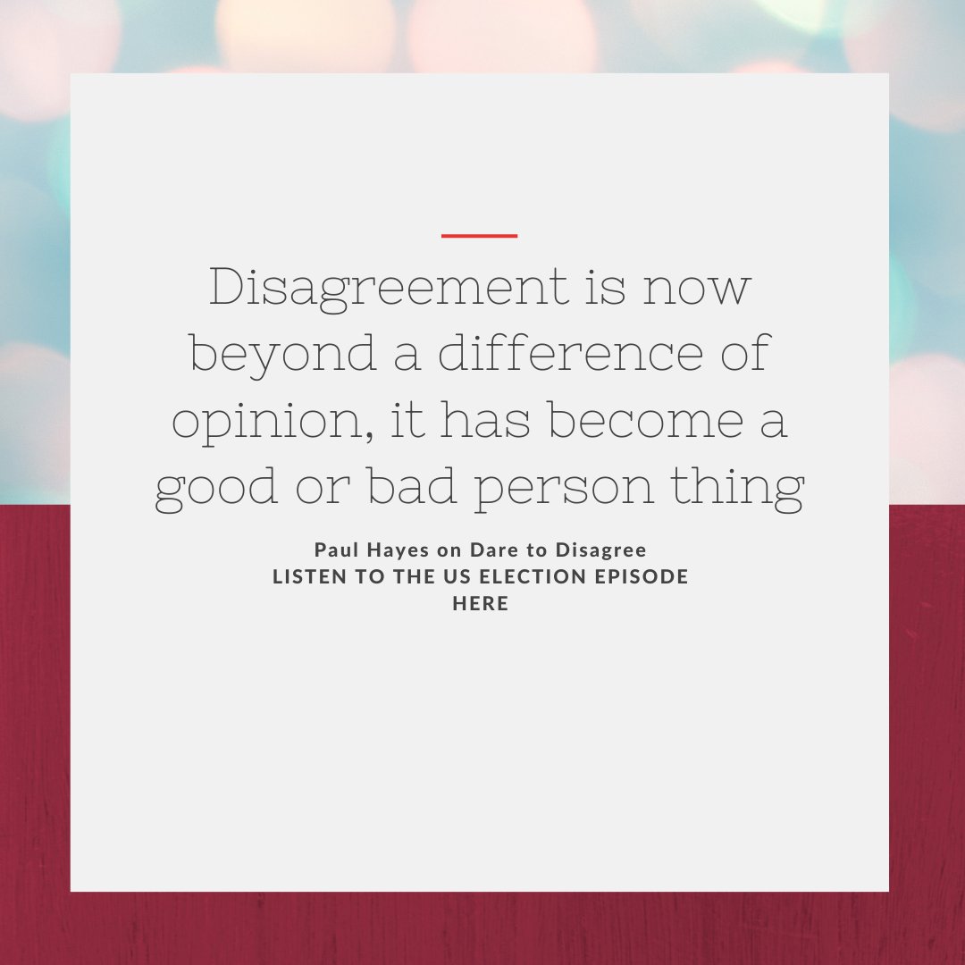 This week @IoannaMaraki and I spoke to a US-based debate director who exchanged a career as a successful attorney for working with a university to transform the tone of public debate in America. This is why. You can hear the full interview at: dare2disagree.co.uk #ElectionDay