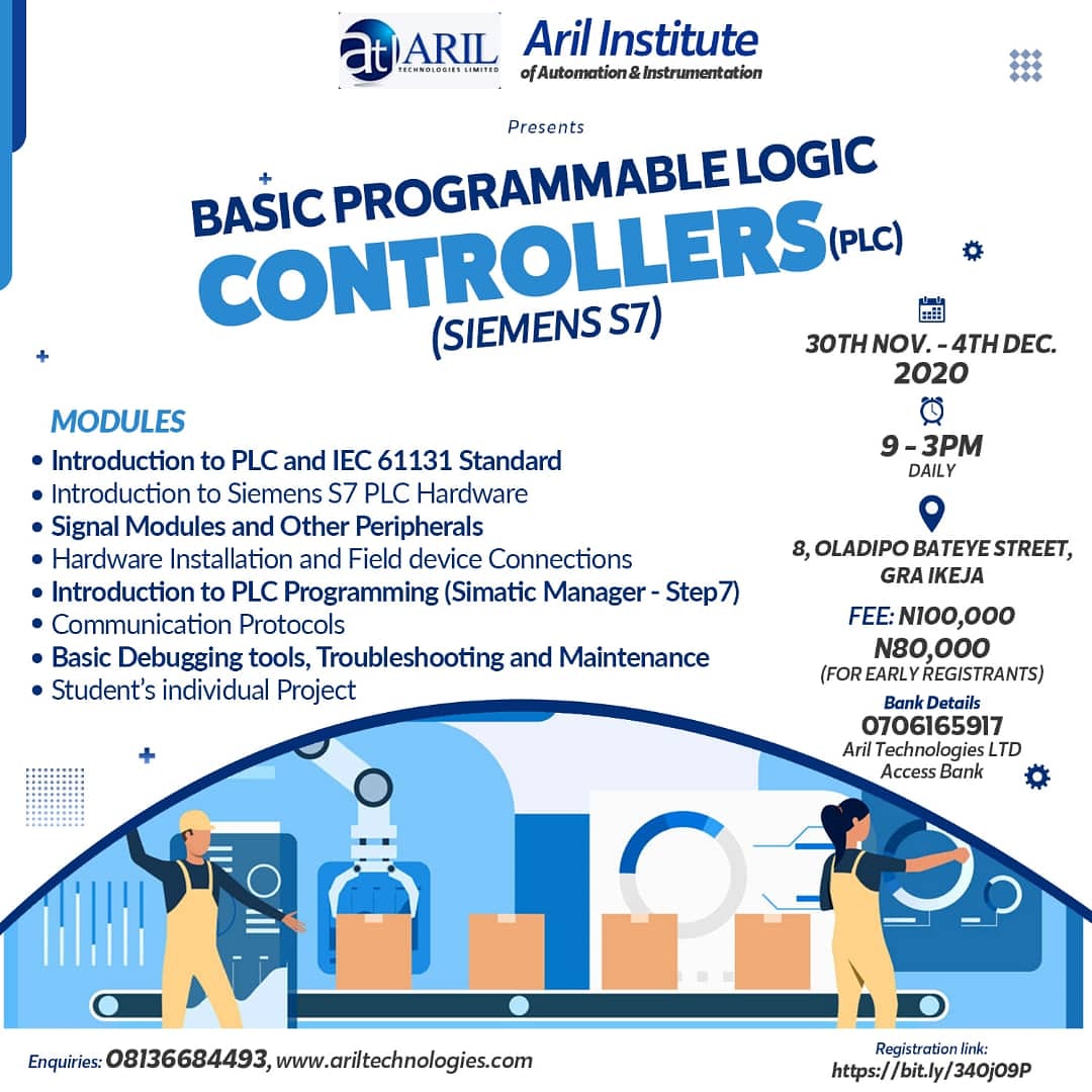 ArilLimited's tweet photo. Course fee is 100,000
The first 10 registrants get a whooping N20,000 discount.
Registration closes on the 30th of November 2020
Click below link to register;
https://t.co/sHtblCDfqd
Call Bisola on 08136684493 for more details.
#ariltechnologies #training #school #learn https://t.co/MNusdZU9DY