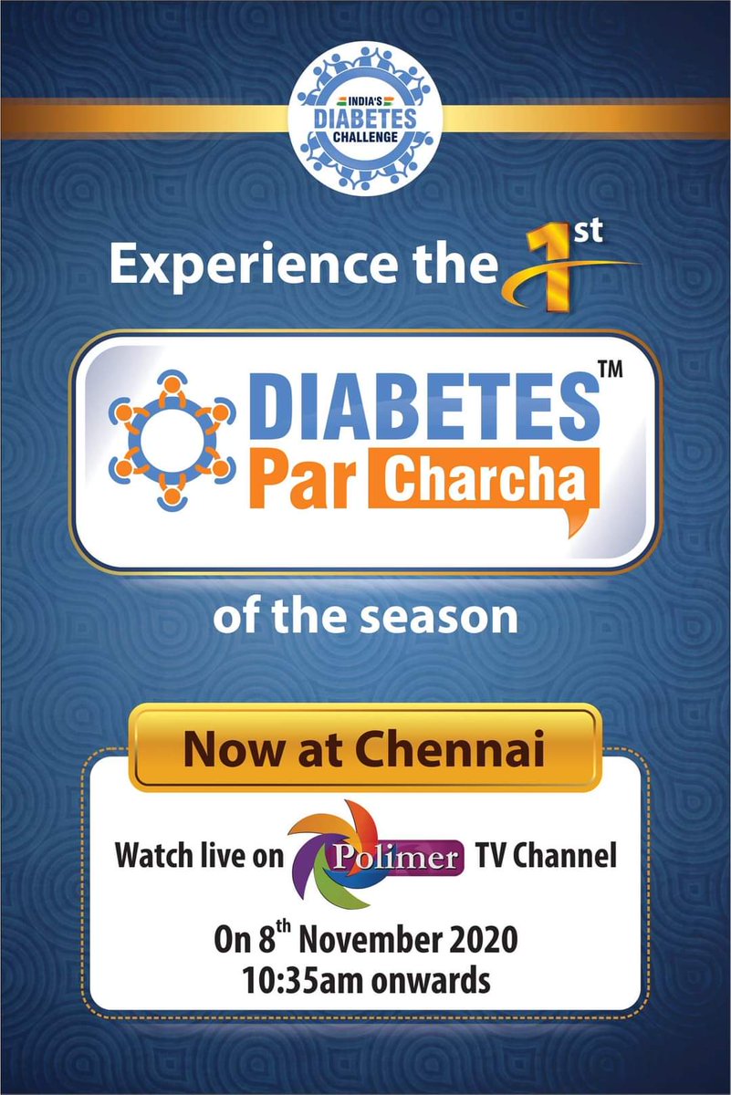 Diabetesparchar's tweet photo. It's time to watch our first Talk show on Television!!!

Watch "Diabetes Par Charcha" Talk Show on 8th November, 2020 from 10:35 am onwards on Polymer TV 

Like Facebook Page “Diabetes Par Charcha”

@chennai #diabetestalkshowindia  #diabetesparcharcha #covid_19  #PolymerTV https://t.co/ydhAf3T2Rb