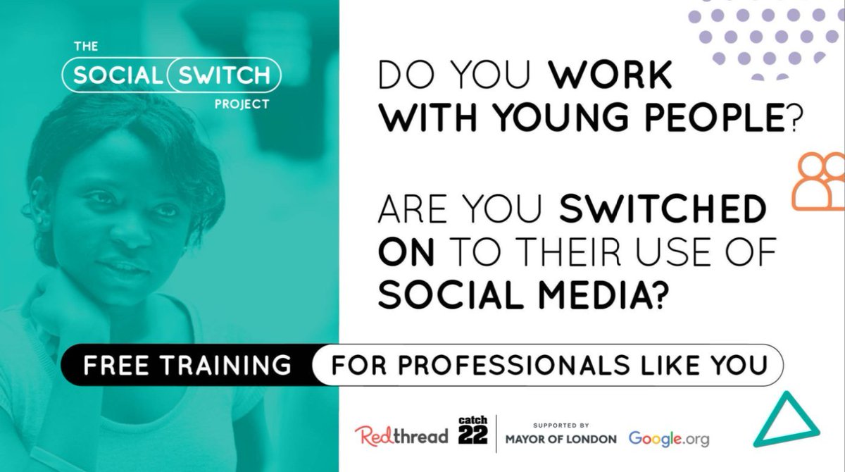 Catch22's tweet image. .@socialswitch_ works to #switchthestory of social media and its relationship with youth violence. They offer free online training on the challenges of a digital world to frontline professionals who are #AmbitiousForYouthWork. Sign up for #YWW20: bit.ly/2Jqf2iV