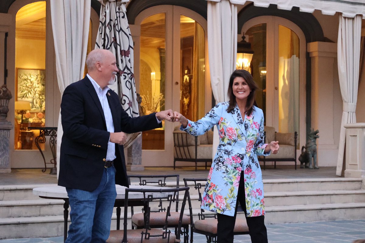 NikkiHaley's tweet photo. Congratulations @chiproytx! Thank you for your leadership for the great people of Texas! ❤️🇺🇸 https://t.co/Jg92BZa2gj
