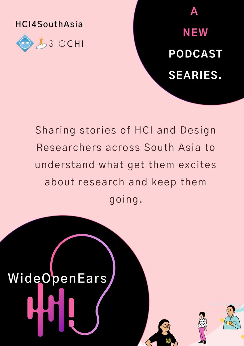 wide_ears's tweet photo. We are starting A New Podcast Series. 

Sharing stories of HCI and Design Researchers across South Asia to understand what get them excites about research and keep them going.

Follow us to know more. 

#SouthAsia #HCI #Design #Research 
@sigchi @sig_chi @Indiaacm @Srishti_ACM https://t.co/FUgY6TCUtp