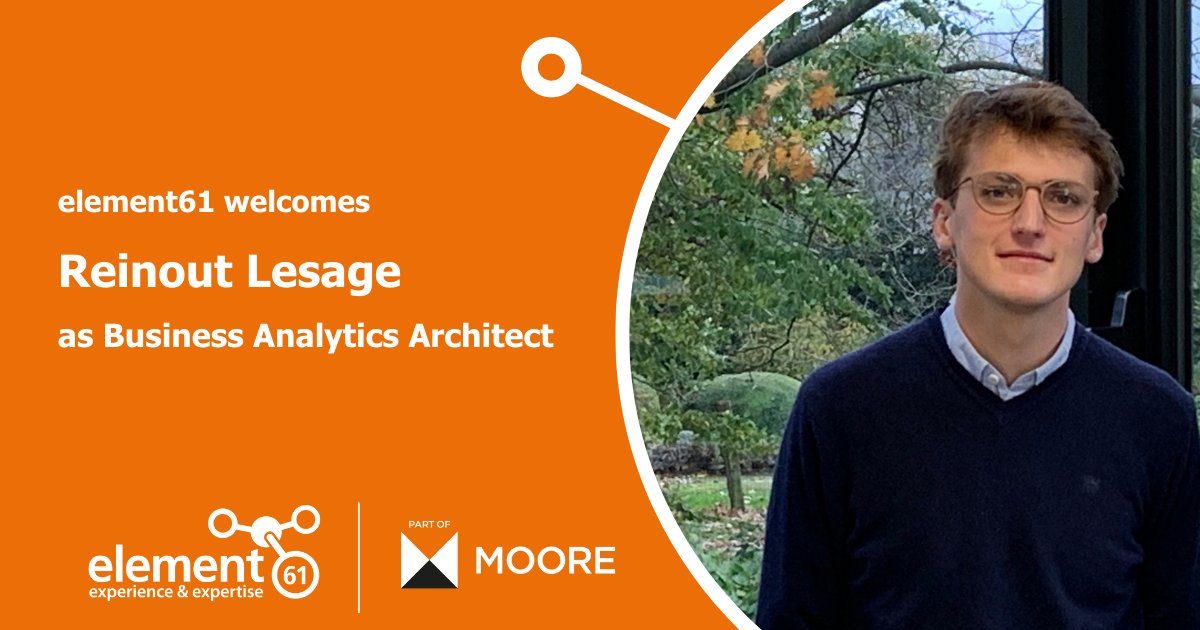 element61's tweet photo. Reinout Lesage joins element61 as Business Analytics Architect. He graduated as a Master of Science in Business Engineering, option Data Analytics at Ghent University. Reinout started this month in our Qlik Competence Center.
https://t.co/mJtTO1kBQg
#element61Welcomes #QlikSense https://t.co/3Q6NKEYBe3