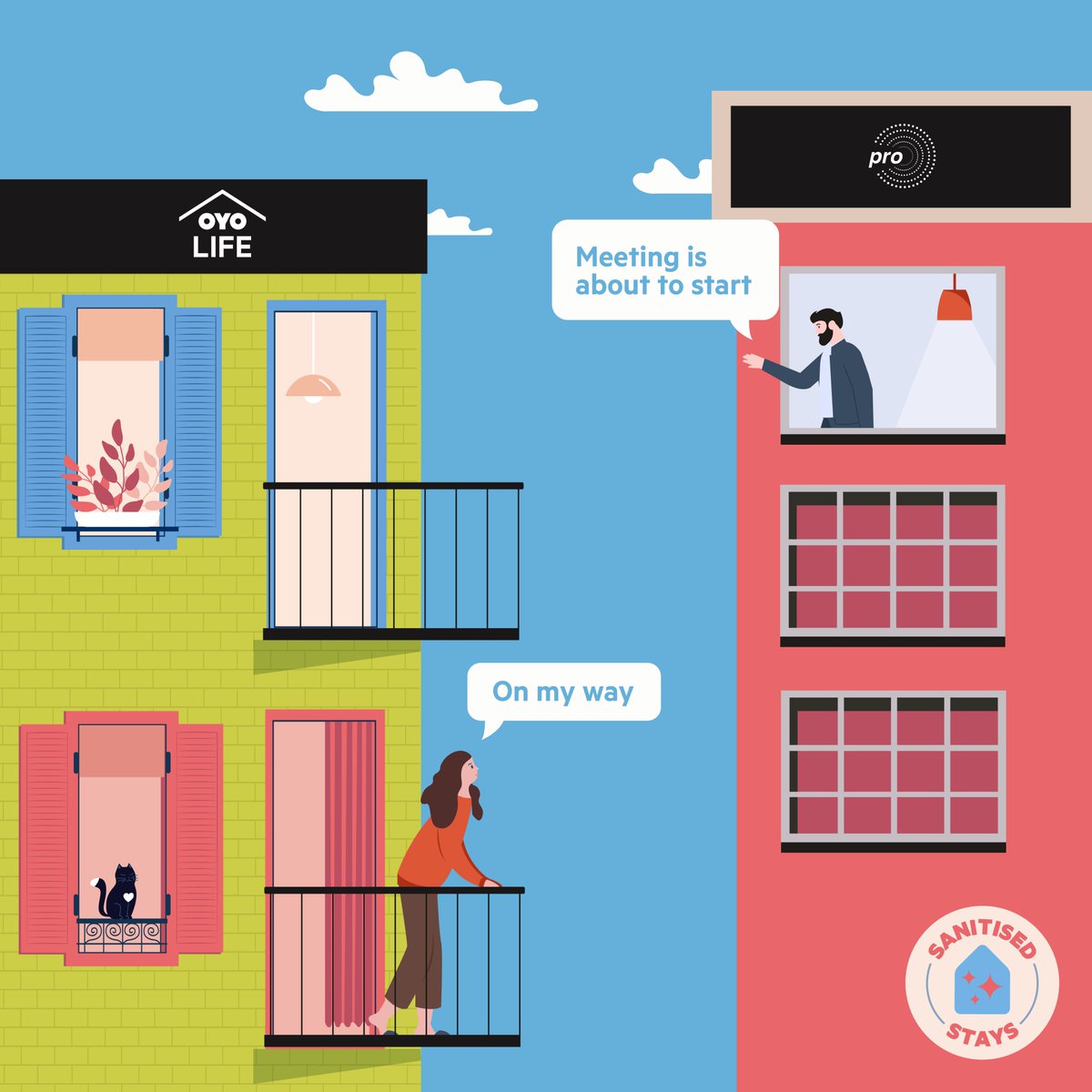 Book an OYO LIFE near to your office and make life, a whole lot easier.

#CleanStays #SanitisedStays #Getbacktowork #StaySafe