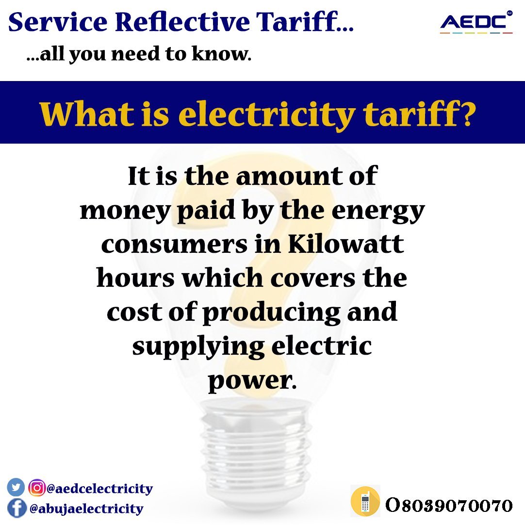 aedcelectricity's tweet photo. All you need to know...
#ServiceReflectiveTariff #SRT https://t.co/9KC2XrAZnv