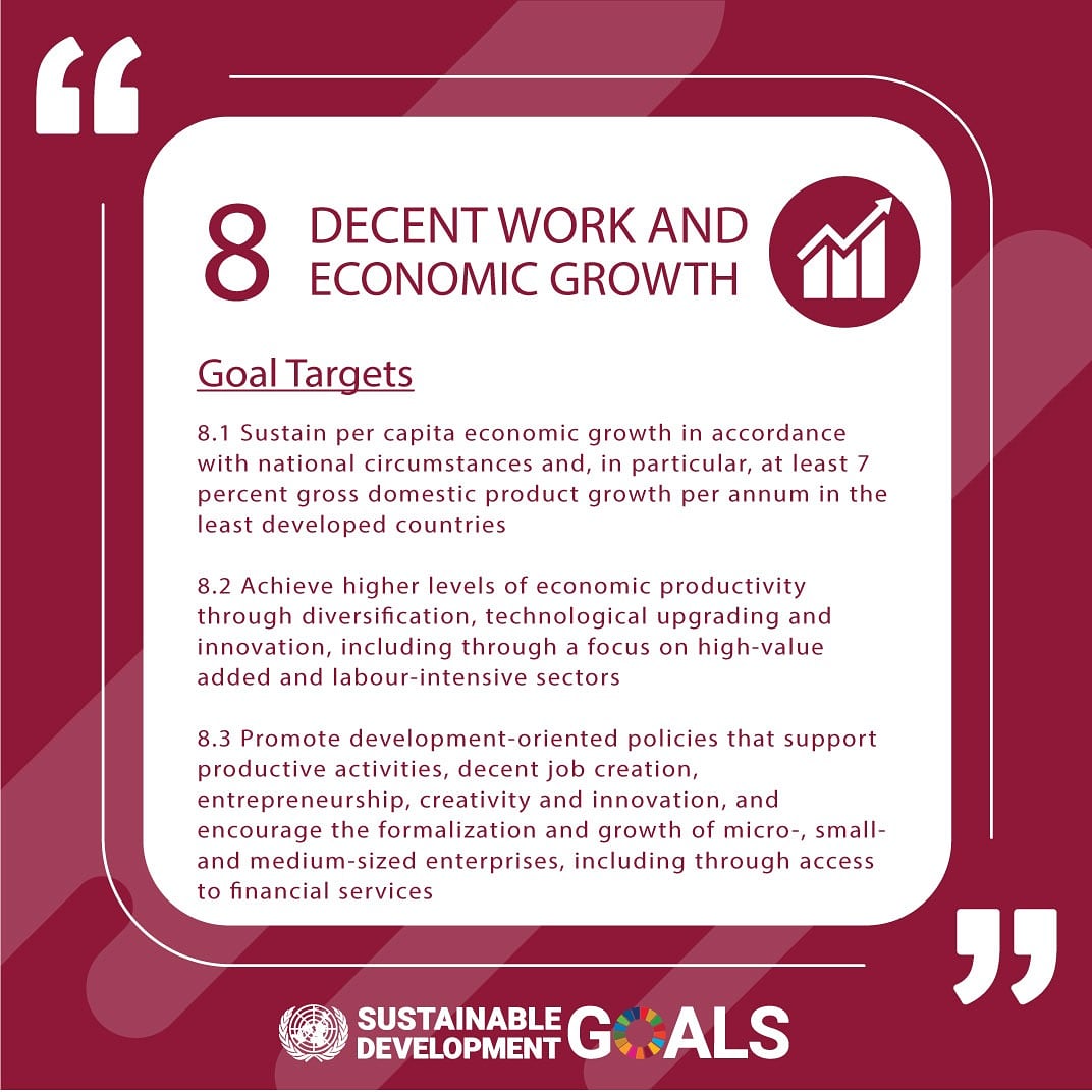 UNDPNamibia's tweet photo. #knowthesdgs
This week we celebrate Sustainable Development Goal 8 (SDG 8) Decent Work and Economic Growth
It aims to “promote sustained, inclusive and sustainable economic growth, full and productive employment and decent work for all”. https://t.co/wPEcg7PUmh