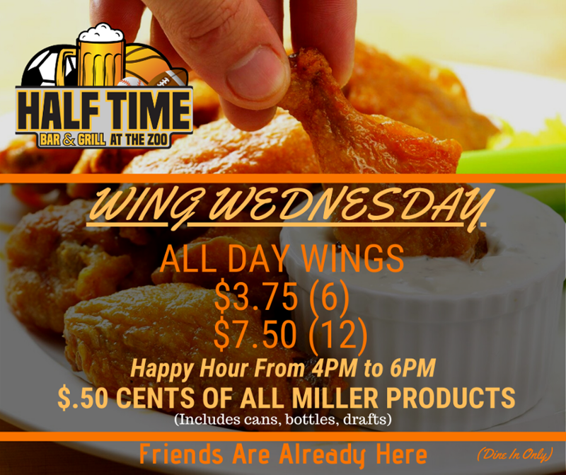 HalftimeZoo's tweet photo. Wing Wednesday at the Zoo!

 #newmenu #goodeats #hotwings #wingnight #lansford #happyhourfood #thenewzoo https://t.co/85mwnir93W