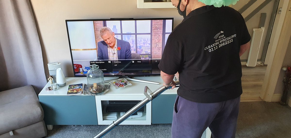 StarFabricCare's tweet photo. I hope our cleaners work is up to @theJeremyVine standards #jeremyvineshow #lockdown2uk #keepingbritainclean #kenbruceforthewin #nobikes #SocialDistancing https://t.co/Z3FzW8r25g