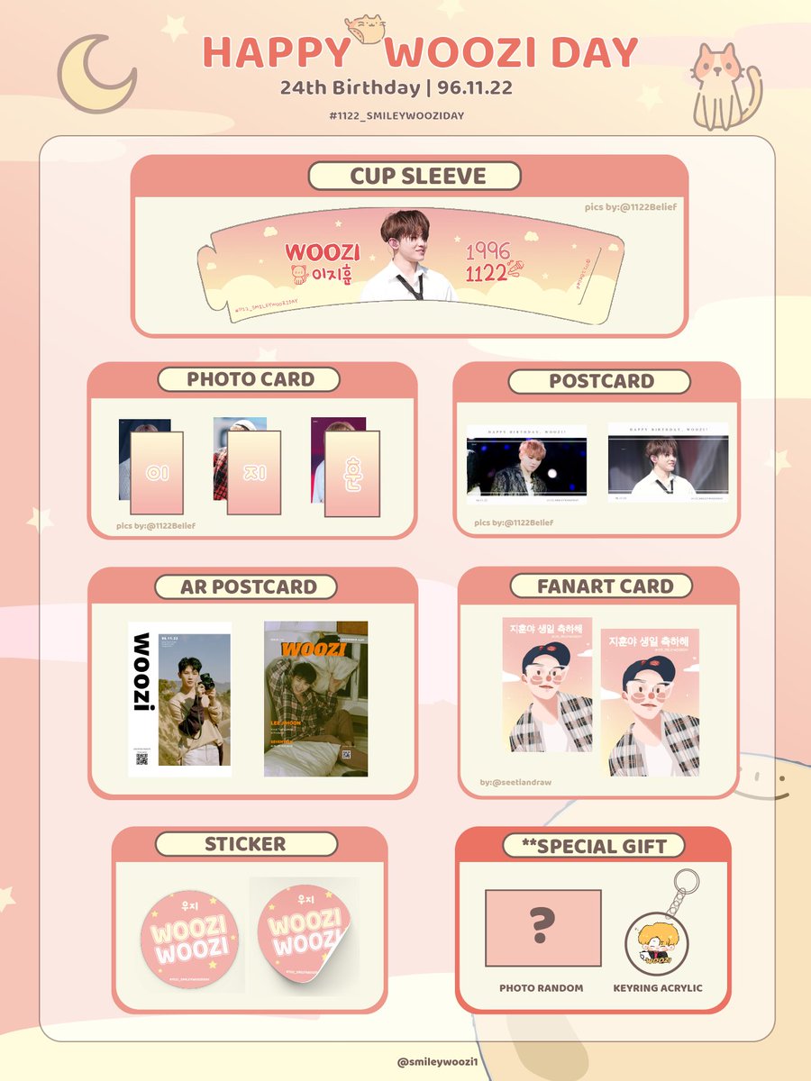 SMILEYWOOZI1's tweet photo. ⭐𝙂𝙄𝙑𝙀 𝘼𝙒𝘼𝙔 𝙒𝙊𝙊𝙕𝙄 𝘿𝘼𝙔🌙
🗓️ 22𝙽𝚘𝚟.- 𝚘𝚞𝚝 𝚘𝚏 𝚜𝚝𝚘𝚌𝚔  

📍@1230_cafe @tickledpinksiam             @samannachan @Larklai_Nimman @ChaodoiBHY 

𝚏𝚊𝚗𝚊𝚛𝚝: @seetiandraw
𝚂𝚙𝚎𝚌𝚒𝚊𝚕 𝚝𝚑𝚊𝚗𝚔𝚜: @1122Belief
𝚃𝚊𝚐 : #1122_SMILEYWOOZIDAY
#ตลาดนัดสวนแครอท https://t.co/uFNxbIB9QH