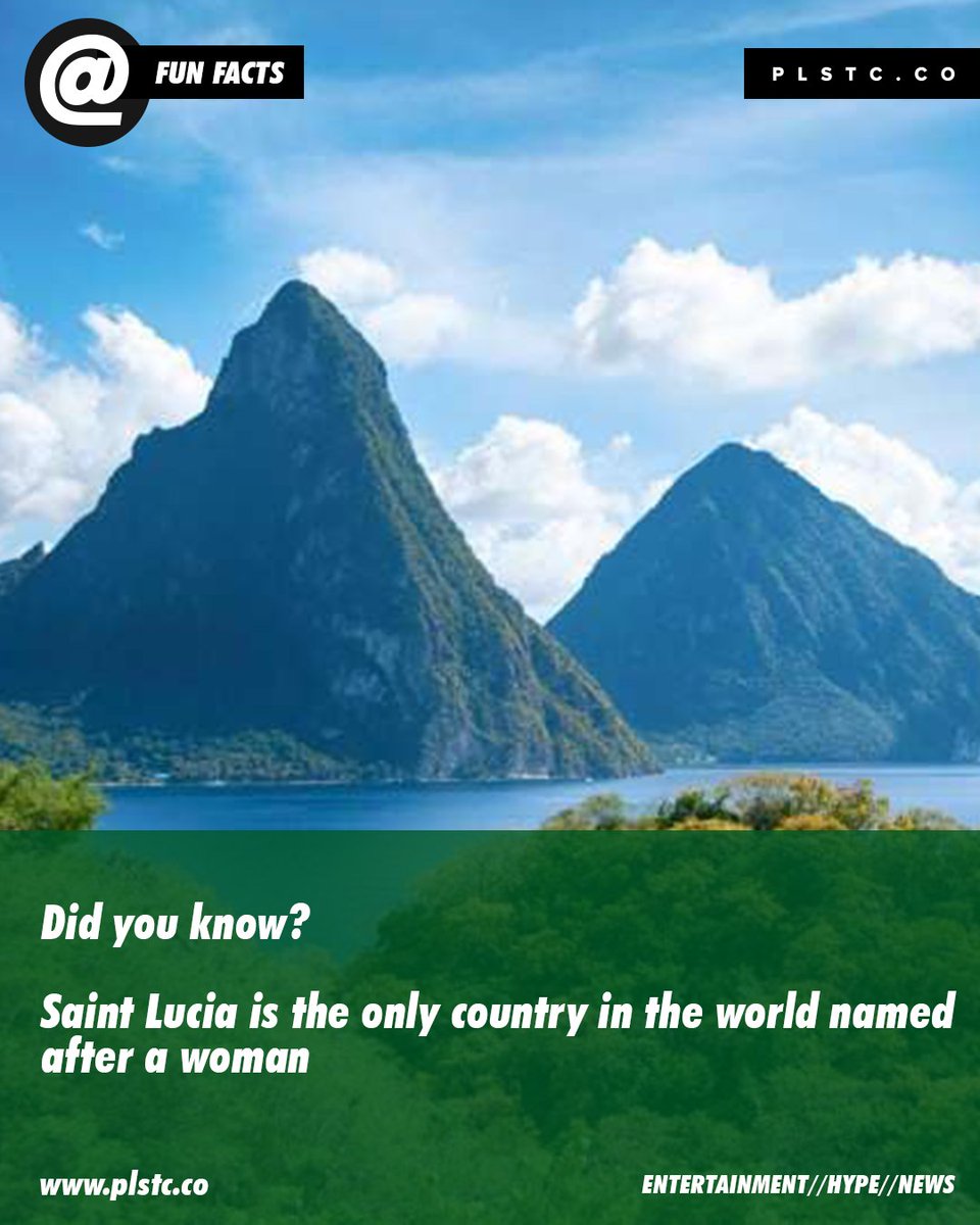 Did you know? Saint Lucia was discovered by the French after they were shipwrecked on the island. They arrived on December 13th which is the feast day of Saint Lucy – hence, why they named it Saint Lucia! #facts #fact #knowledgeispower #plstcco #plstcnews