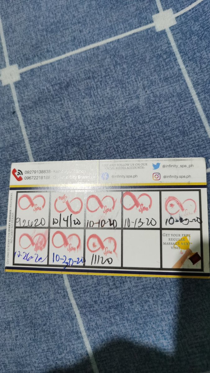 Jomzkie33's tweet image. Isa na lang complete na.. #spaaddict @infinity_spa_ph