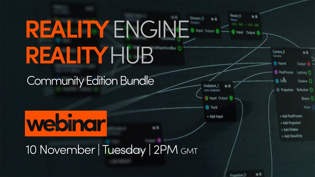 0Density's tweet photo. #RealityWebinar
ZD team answers frequently asked questions about the community editions of #RealityEngine 4.25 and #RealityHub. Download, give it a spin and join our webinar on Nov 10, Tuesday! #VirtualStudio
👉https://t.co/B7NfPJ26Wy https://t.co/lryzIXYMcI