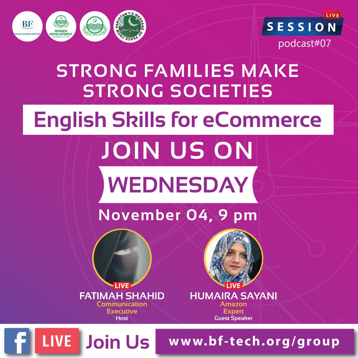 TechnologiesBf's tweet photo. How important is English Language in E-commerce?
Which language skills are a must? How can you improve your English?
Join us LIVE tomorrow at 9:00 pm to get all these answers and more.
Join our eCommerce ecosystem:https://t.co/G2nlxIcUn5
#BFTechnologies https://t.co/8SEnTkNq0Y