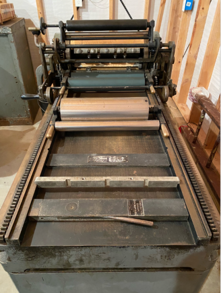 Vandercook no. 3 Proof Press in the Classifieds. Other items available. 
- Hamilton 23-drawer type cabinet, wood w/13 drawers of various pt Caslon Old Style Italic type
- Hamilton 50-drawer Galley Tray Cabinet, steel. 
- MORE
#letterpress. IN. briarpress.org/57721