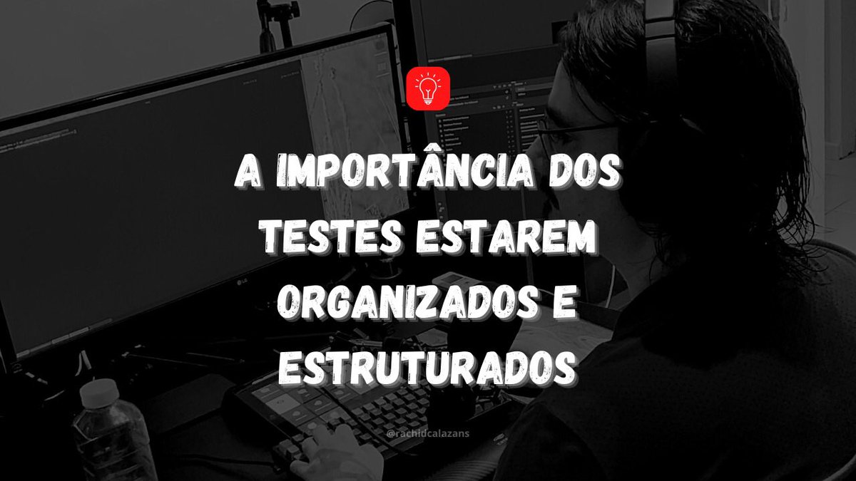 rachidcalazans's tweet image. Fala champs, beleza!
Nesse vídeo falo sobre a importância dos testes estarem organizados e estruturados
Link para acesso: youtube.com/watch?v=SCprRX…
Espero que gostem
Valeeeeeeeu
#developments #programador #programadorphp #programadorjava #sistemasdeinformação