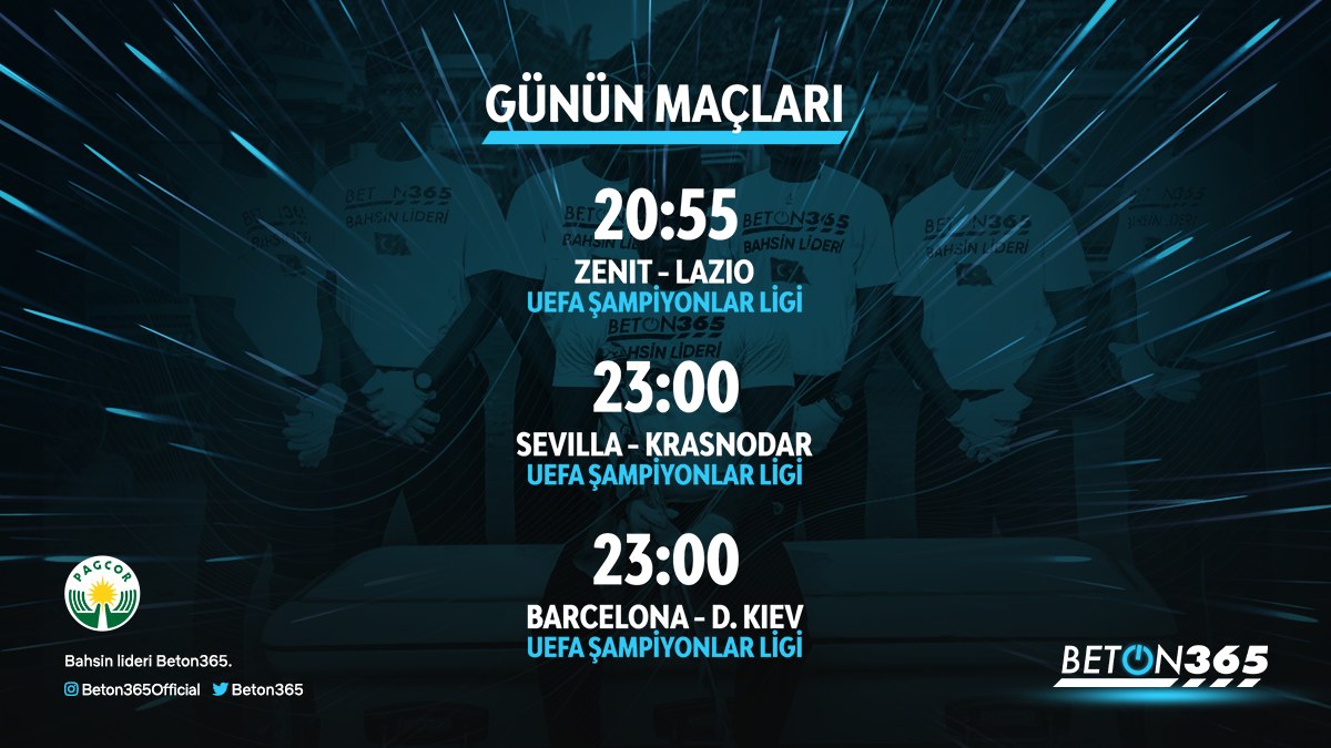 Günün dikkat çeken karşılaşmaları #beton365 ‘de . 

#Limitsiz bonus, limitsiz oranlar, limitsiz çekim . #NZT48

#beton365