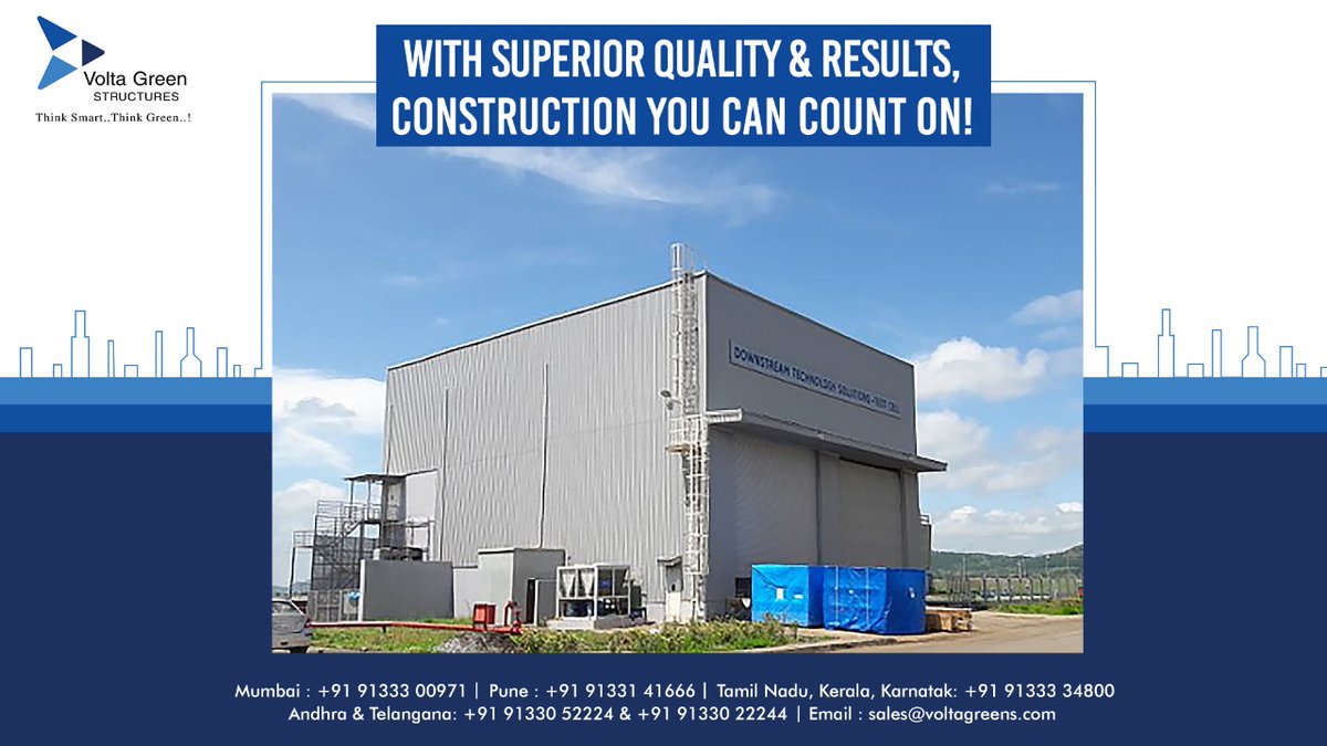 VoltaGreens's tweet photo. Be assured of top quality construction for your project, with #VGS. Having completed over 100 projects across the globe successfully, we bring in our immense experience, professionalism and technology, to give you superior results in lesser time!
#SteelConstruction #ModularSteel https://t.co/mo1zSywpbc