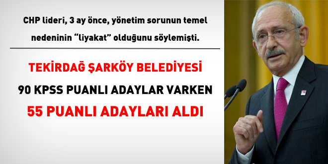 Tekirdağ Şarköy Belediyesinden Liyakat (!) örnekliği

memurlar.net/haber/936086/t…