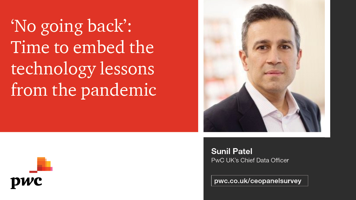 Jeremy_Lief's tweet photo. “Organisations have embraced technology as a way to innovate, differentiate and grow; to support people’s health and safety; and to help people learn.” Read @mr_sunil_patel’s new blog: https://t.co/Ipb4eXrfWy #CEOSurvey https://t.co/tMqoxPtJJA