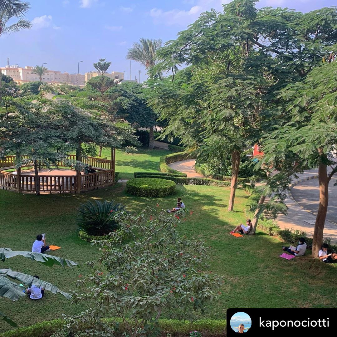 There’s nothing better than nature to help our students recalibrate in times like these! #campuslife and safe social distancing amid the beautiful gardens at #aisegypt ! Repost via <a href="/kaponoc/">KaponoCiotti, PhD</a> #esoleducationschools #egypt #cairo
