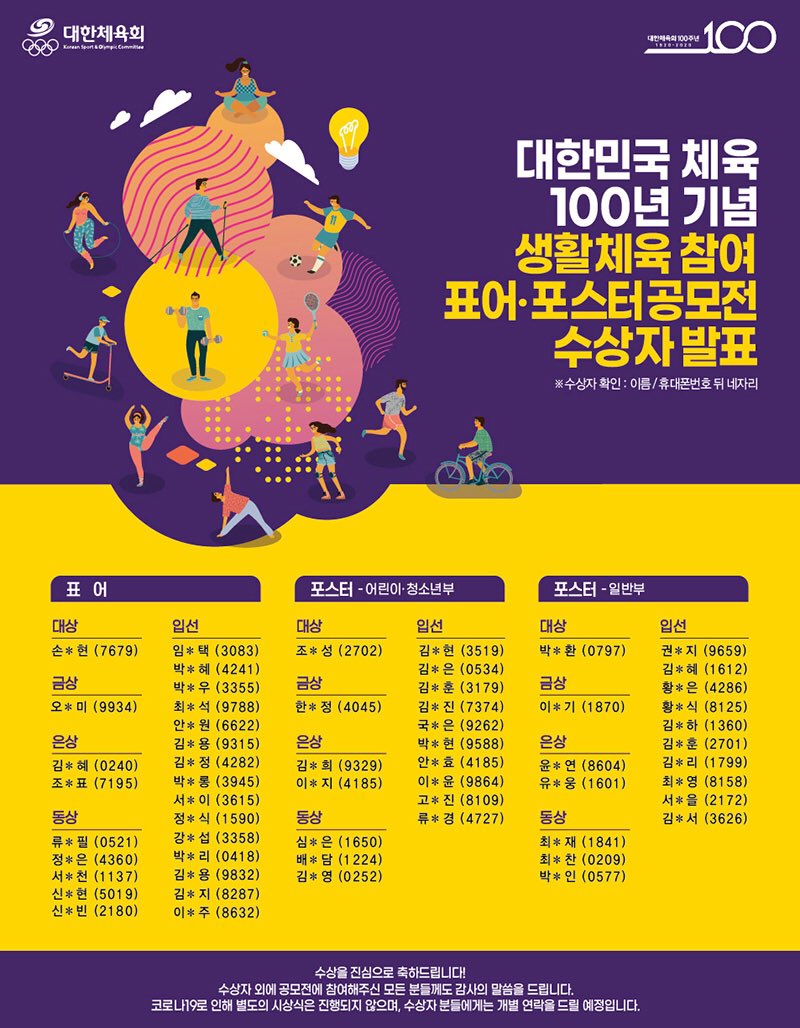 _Wooyoun_'s tweet image. #대한민국 #체육 #100년 #기념 #포스터 #공모전 #입선 #수상 #Winner of the #Posters #Contest to #Celebrate the #100th #Anniversary of #Physical #Education in #Korea
#시각 #디자인 #디자이너 #최우영 #우연
#VISUAL #COMMUNICATION #DESIGN #DESIGNER #CHOIWOOYOUNG #WOOYOUN