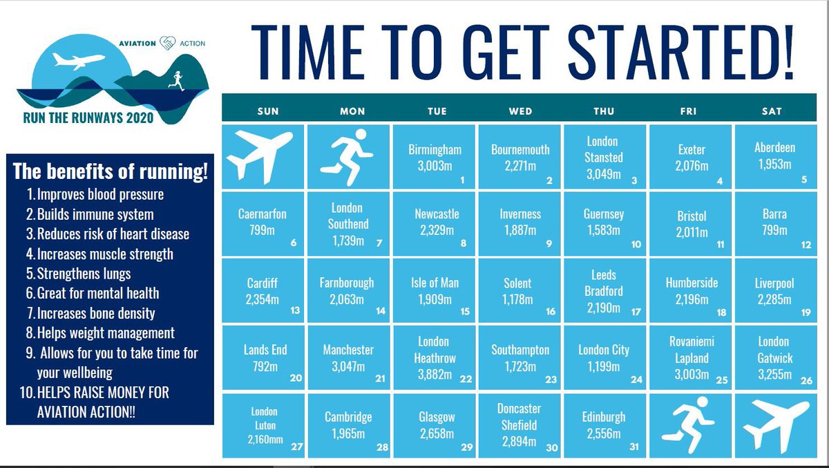 MajaGedosev's tweet photo. I’ve signed up &amp; can’t wait! 31 U.K. runways in 31 days!! #aviation #running #runways #runtherunways #31days31runways #everyonecanjoin https://t.co/wAL6odBlGN