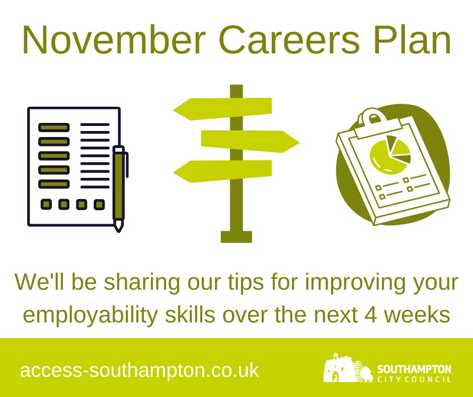 With Covid-19 restrictions tightening from today, it may feel harder than ever to get a new job. Every Monday, Wednesday and Friday this month we'll be adding our tips and advice to this thread to help you use this time to develop your employability skills #NovemberCareersPlan