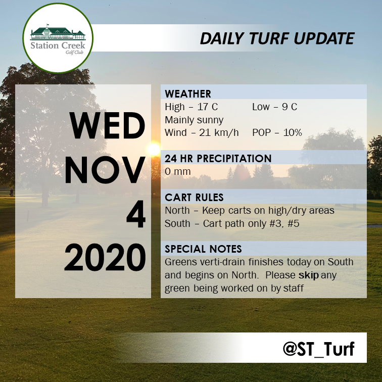 Station Creek Golf Club - Turf Department tweet media