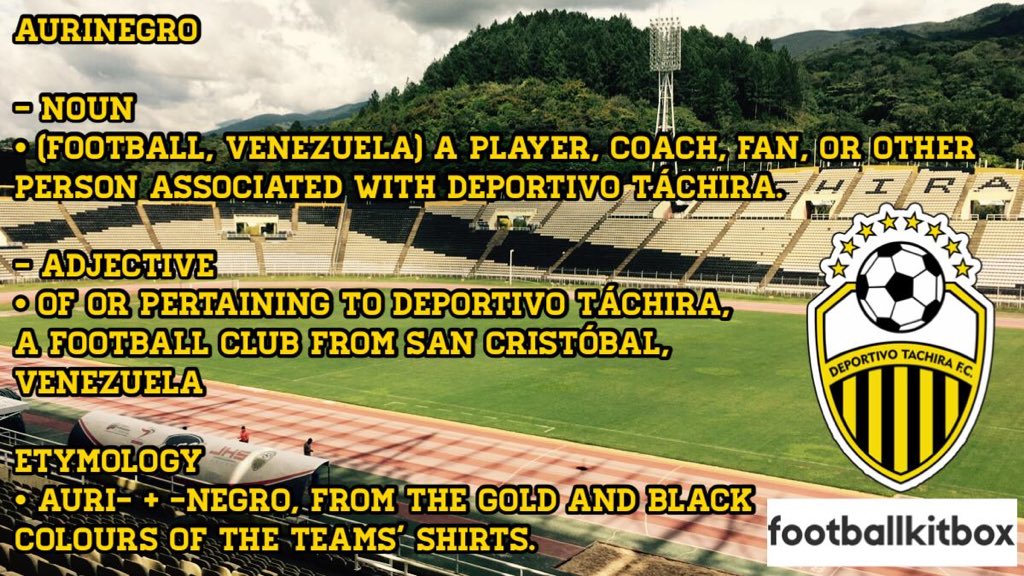 Footballkitbox 🤝 Venezuela Welcome to #Aurinegrovember where every kitboxer will become an ‘Aurinegro’, that is to say a fan of the most popular club in Venezuela Deportivo Táchira! 🥇8 League Titles 🏆1 Venezuelan Cup 🐦217.6k followers on Twitter - and now you too!