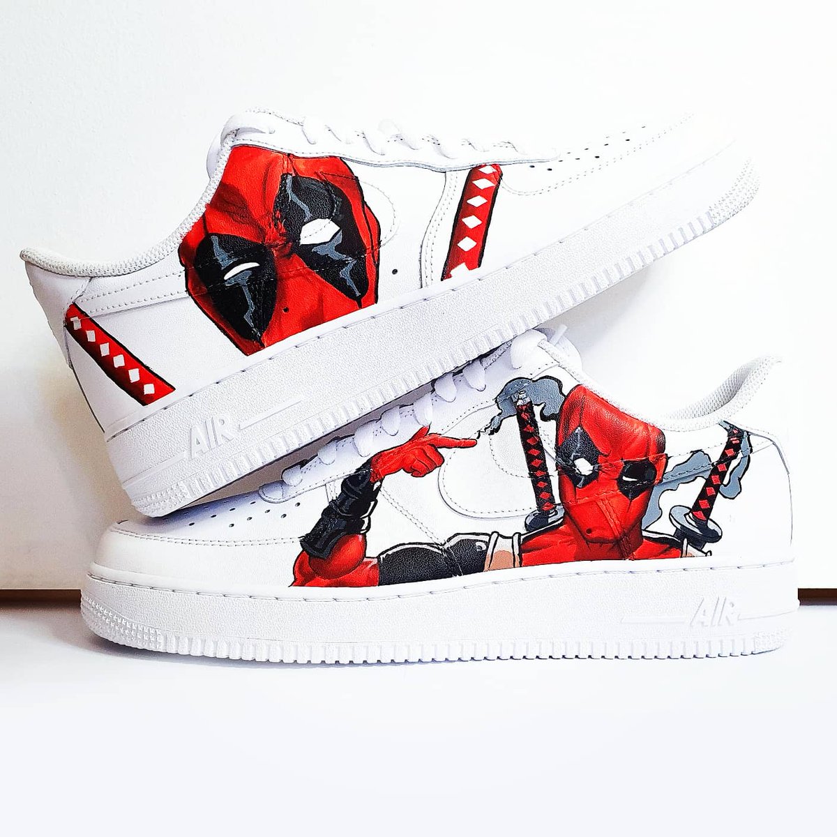 Custom Deadpool Air Force 1's — VC2ART