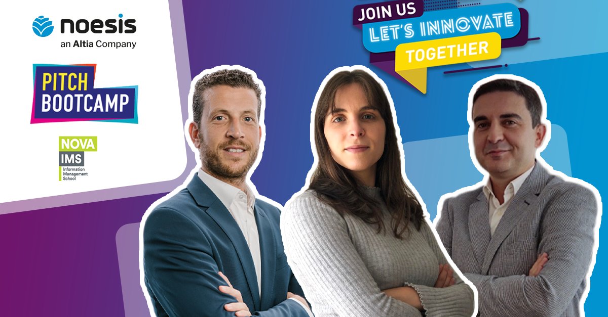 Noesis_Portugal's tweet photo. The next online edition of #PitchBootcamp @NOVAIMS, takes place on the 5th and 6th of November and is dedicated to #DataScience!
Have you signed up yet?
Sérgio Fernandes, Alice Pinheiro and Luís Daniel are ready to meet you.
➡️ https://t.co/eInKshAqBm https://t.co/aMP3WJiX7N