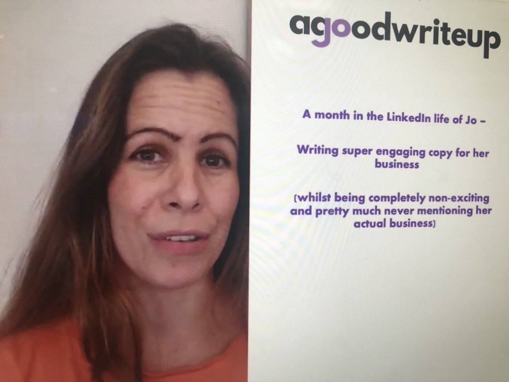 jan_murray's tweet image. How to write super engaging content about your business!

With Jo Watson  @agoodwriteup 

#2021Sorted #linkedin #engagingcontent