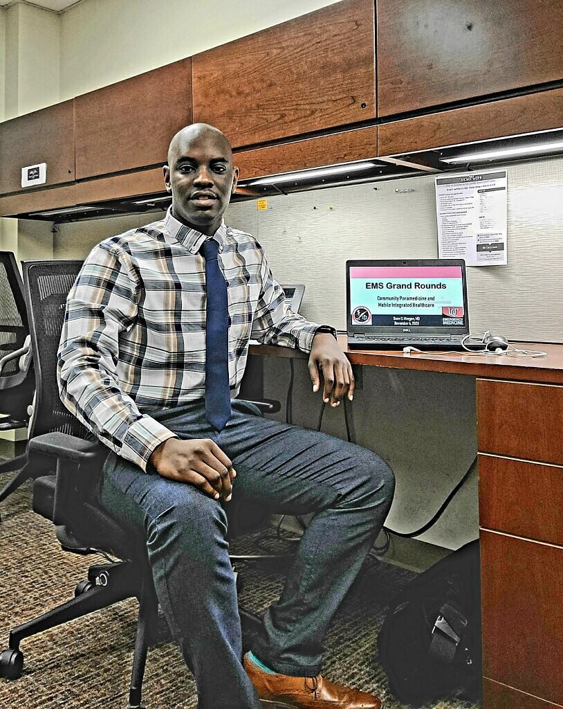 UC Division of EMS (@ucemergencyems) on Twitter photo Fellow Sean Morgan ready to give 2020-style grand rounds at <a href="/TamingtheSRU/">UC EM Residency</a> this morning. Fellow Sean Morgan ready to give 2020-style grand rounds at <a href="/TamingtheSRU/">UC EM Residency</a> this morning.