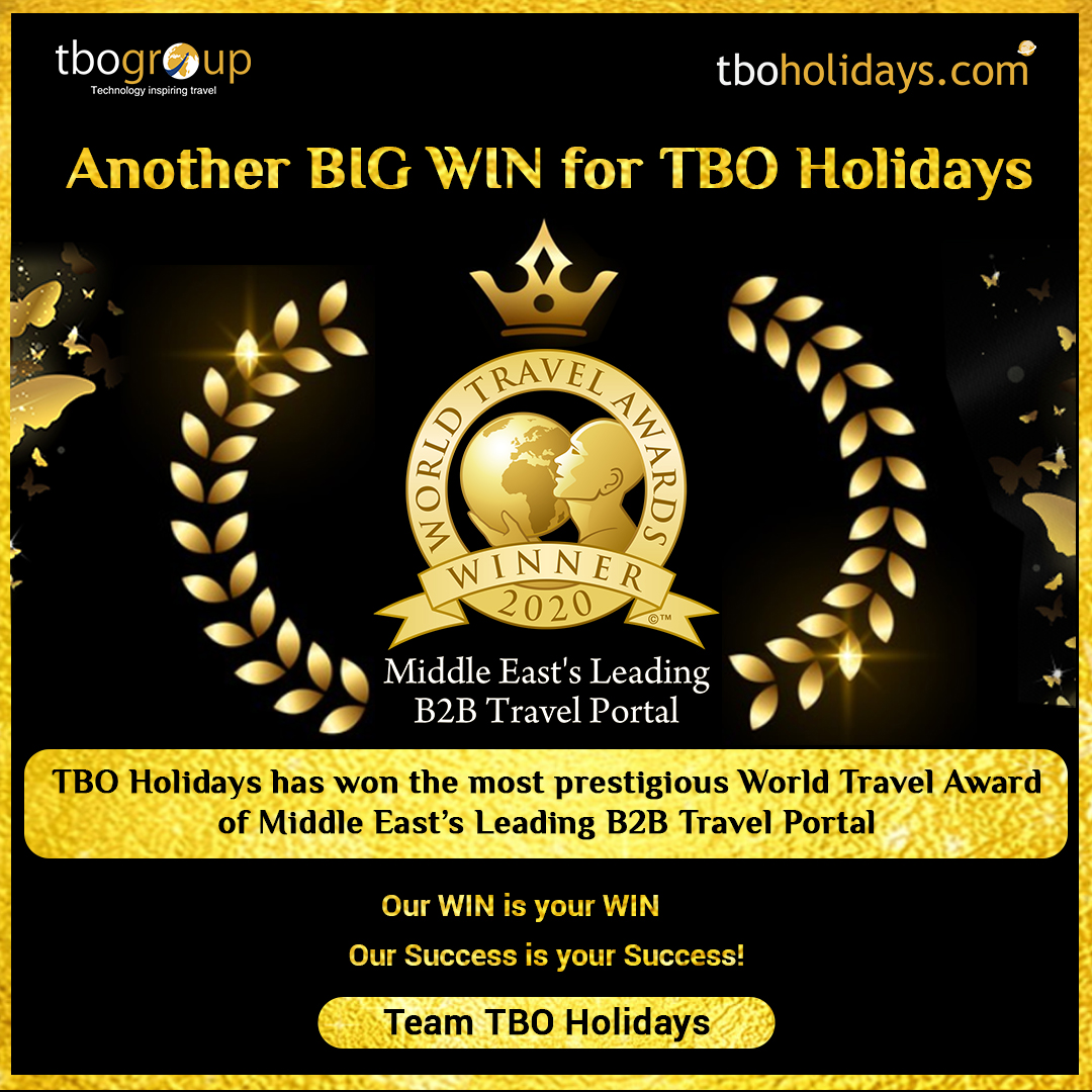 tboholidays's tweet image. TBO Holidays has been overwhelmingly voted as the finest B2B travel portal in the Middle East.

We will continue to provide our partners with the best content and service. A warm THANK YOU who voted for us in accomplishing this prestigious recognition.

@WTravelAwards