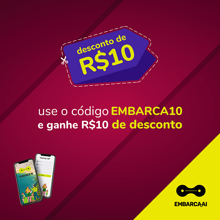 EmbarcaAi's tweet photo. Além da nova #tecnologia, você ainda descola #promos que vão desde 20 a 50% e ainda paga em até 12 vezes. Ah, anote aí o código EMBARCA10 e ganhe R$ 10,00 de #desconto agora mesmo. Acesse: https://t.co/EYChN2vTgp https://t.co/s665Yg7jSC